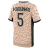 Virallinen Fanipaita Paris Saint-Germain Lucas Marquinhos 5 Jordan Neljäs Pelipaita 2023-24 - Miesten
